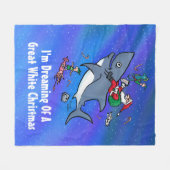 Couverture Polaire Rêver D'Un Grand Noël Blanc (Devant (Horizontal))