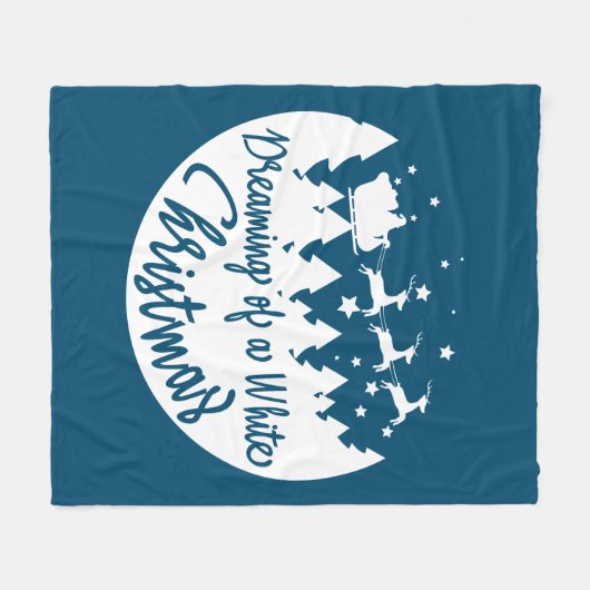 Couverture Polaire Rêver D'Une Scène Blanche De Père Noël De Noël (Devant (Horizontal))