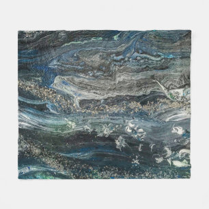 Couverture Polaire Rêves des 20 peintures abstraites de l'Océan gris