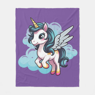 Couverture Polaire 🌈 "Rêves enchantés" Unicorn Fleece Blanket 🦄