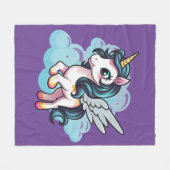 Couverture Polaire 🌈 "Rêves enchantés" Unicorn Fleece Blanket 🦄 (Devant (Horizontal))