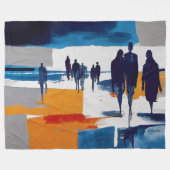 Couverture Polaire Rêveurs de l'après-tempête – Figures abstraites (Devant (Horizontal))