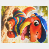 Couverture Polaire Rex, le grand aventure de jeu dinosaure premium (Devant (Horizontal))