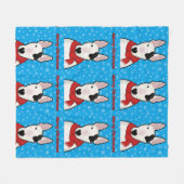 Couverture Polaire Rex The TV Terrier Joyeux Noël Jeu (Devant (Horizontal))