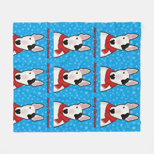 Couverture Polaire Rex The TV Terrier Joyeux Noël Jeu (Devant (Horizontal))