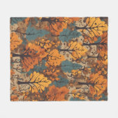 Couverture Polaire Rhapsodie bohème parmi les arbres d'automne (Devant (Horizontal))