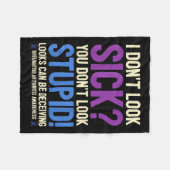Couverture Polaire Rheumatoid Arthritis Awareness Quote I Don't Look  (Devant (Horizontal))