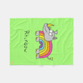 Couverture Polaire Rhinbow Rhino Rainbow Fleece Blanche verte (Devant (Horizontal))