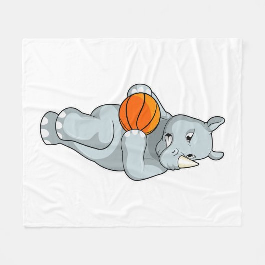 Couverture Polaire Rhino as Basketball (Devant (Horizontal))