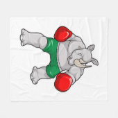 Couverture Polaire Rhino at Boxing with Boxing gloves (Devant (Horizontal))