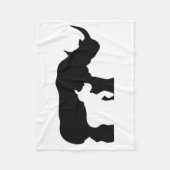 Couverture Polaire Rhino noir et blanc (Devant)