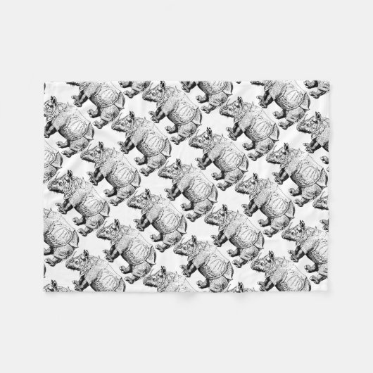 Couverture Polaire Rhinocéros (Devant (Horizontal))