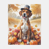 Couverture Polaire Rhodesian Ridgeback Autumn quitte Thanksgiving Art (Devant)