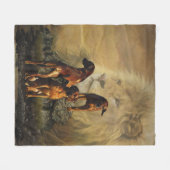 Couverture Polaire Rhodesian Ridgeback avec Lion (Devant (Horizontal))