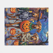Couverture Polaire Rhodesian Ridgeback in Halloween Costumes (Devant (Horizontal))