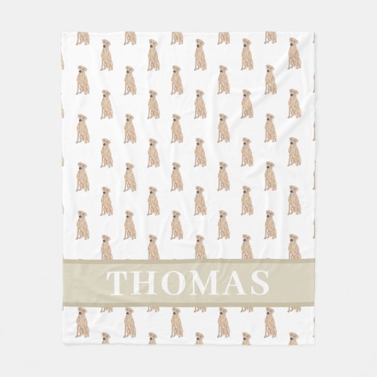 Couverture Polaire Rhodesian Ridgeback personnalisé (Devant)