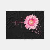 Couverture Polaire Ribbon Daisy Faith - Mois de sensibilisation au ca (Devant (Horizontal))