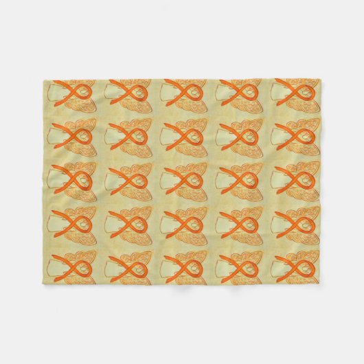 Couverture Polaire Ribbon de sensibilisation au cancer du rein Soft F (Devant (Horizontal))