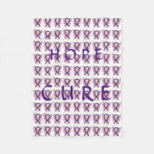 Couverture Polaire Ribbon Hope Cure Angel Blanche (Devant)