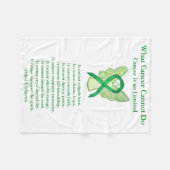 Couverture Polaire Ribbon Soft Chemo Blanche de sensibilisation au ca (Devant (Horizontal))