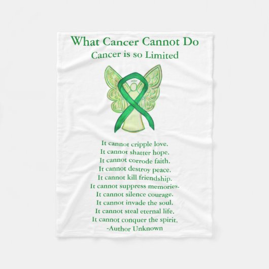 Couverture Polaire Ribbon Soft Chemo Blanche de sensibilisation au ca (Devant)