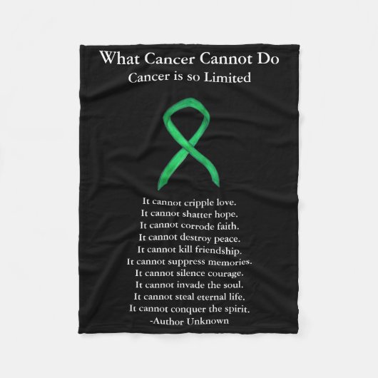 Couverture Polaire Ribbon Soft Chemo Blanche de sensibilisation au ca (Devant)