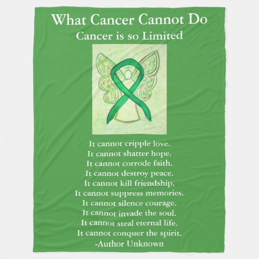 Couverture Polaire Ribbon Soft Chemo Blanche de sensibilisation au ca (Devant)