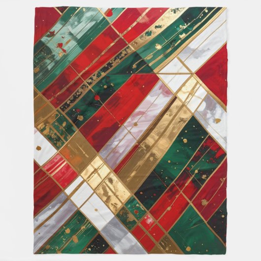 Couverture Polaire Ribbons de Noël (Devant)