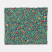 Couverture Polaire Rich Orchard : Vintage Tree Motif. (Devant (Horizontal))