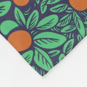 Couverture Polaire Rich Orchard : Vintage Tree Motif. (Coin)