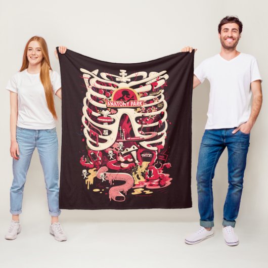 Couverture Polaire RICK ET MORTY™ | Anatomie Park Rib Cage (En situation)