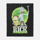 Couverture Polaire RICK ET MORTY™ | Éclaboussure verte (Devant)