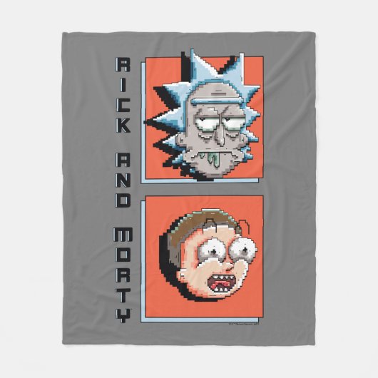 Couverture Polaire RICK ET MORTY™ | Graphique de panneau de pixels (Devant)