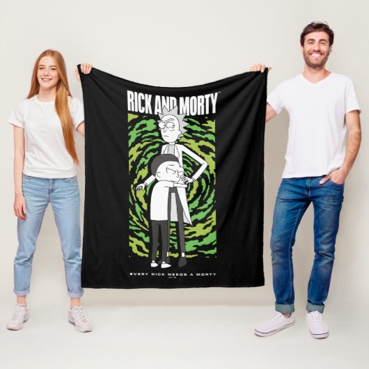 Couverture Polaire RICK ET MORTY™ | Morty Hugging Rick (En situation)