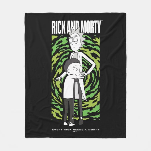 Couverture Polaire RICK ET MORTY™ | Morty Hugging Rick (Devant)