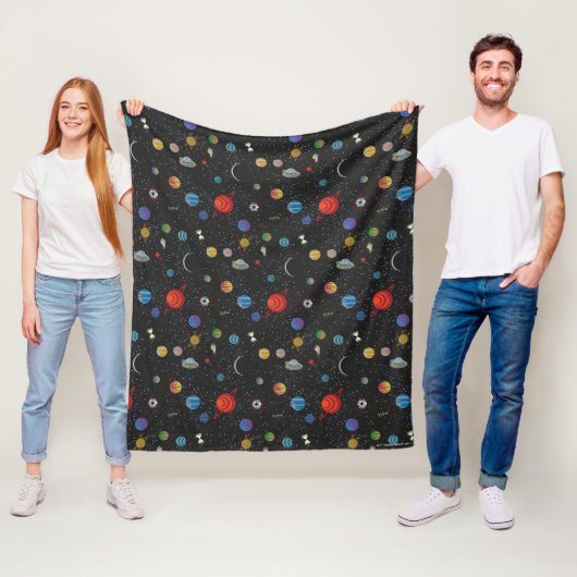 Couverture Polaire RICK ET MORTY™ | Motif spatial (En situation)