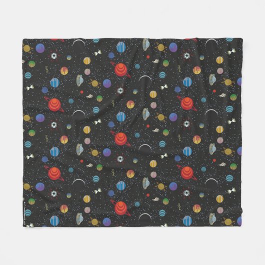 Couverture Polaire RICK ET MORTY™ | Motif spatial (Devant (Horizontal))