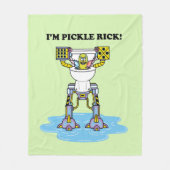 Couverture Polaire RICK ET MORTY™ | Pickle Rick Toilet Mech (Devant)