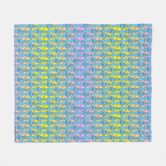 Couverture Polaire RICK ET MORTY™ | Rainbow M. Meeseeks Motif (Devant (Horizontal))