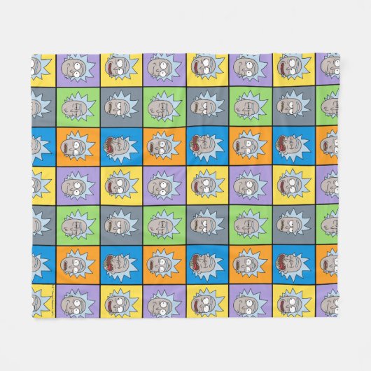Couverture Polaire RICK ET MORTY™ | Rick's Moods (Devant (Horizontal))