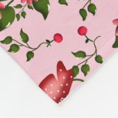 Couverture Polaire Rideau à motif floral cerise (Coin)
