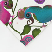 Couverture Polaire Rideau motif floral oiseaux sans couture (Coin)
