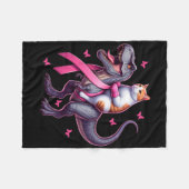 Couverture Polaire Riding Chat T Rex Dinosaur. Sensibilisation au can (Devant (Horizontal))