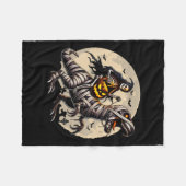 Couverture Polaire Riding Mummy Dinosaur T Rex Citrouille Funny Hallo (Devant (Horizontal))