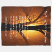 Couverture Polaire Rien D'Or Ne Peut Rester Sur Un Coucher De Soleil  (Devant (Horizontal))