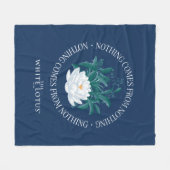 Couverture Polaire Rien Ne Vient De Rien - Le Lotus Blanc (Devant (Horizontal))