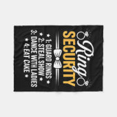 Couverture Polaire Ring Security Wedding Party Funny Ring Bearer (Devant (Horizontal))