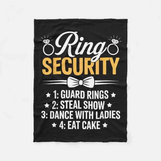 Couverture Polaire Ring Security Wedding Party Funny Ring Bearer (Devant)