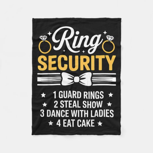 Couverture Polaire Ring Security Wedding Party Funny Ring Bearer (Devant)