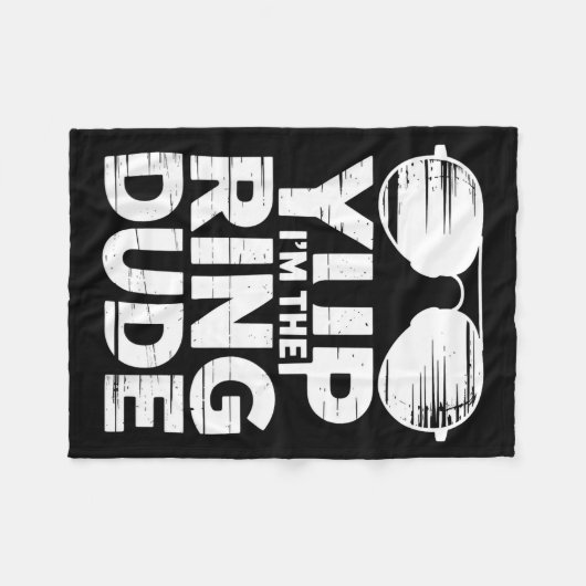 Couverture Polaire Ring Security Wedding Party Funny Ring Bearer  (Devant (Horizontal))